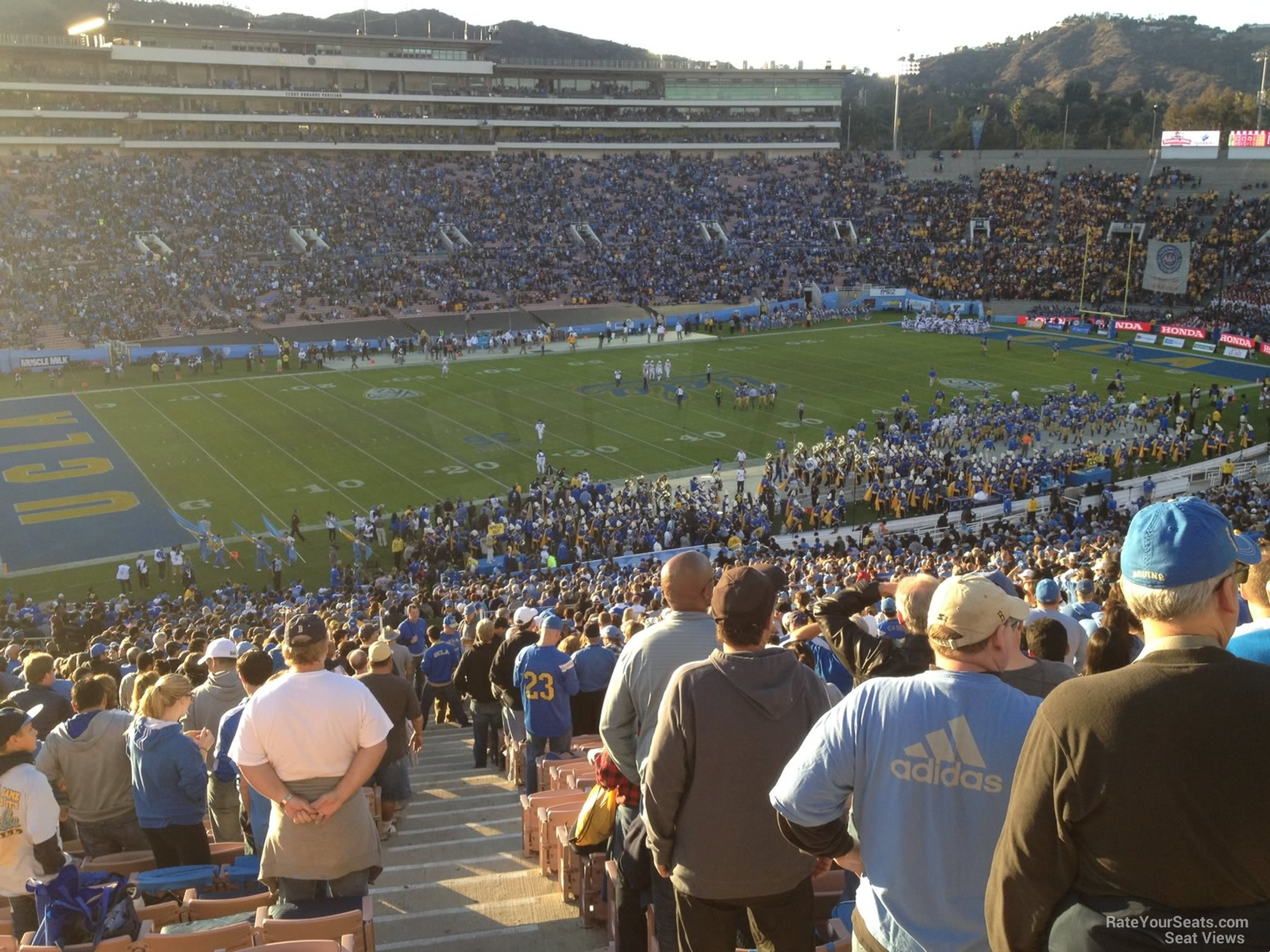 section 2, row 71 seat view  for football - rose bowl stadium