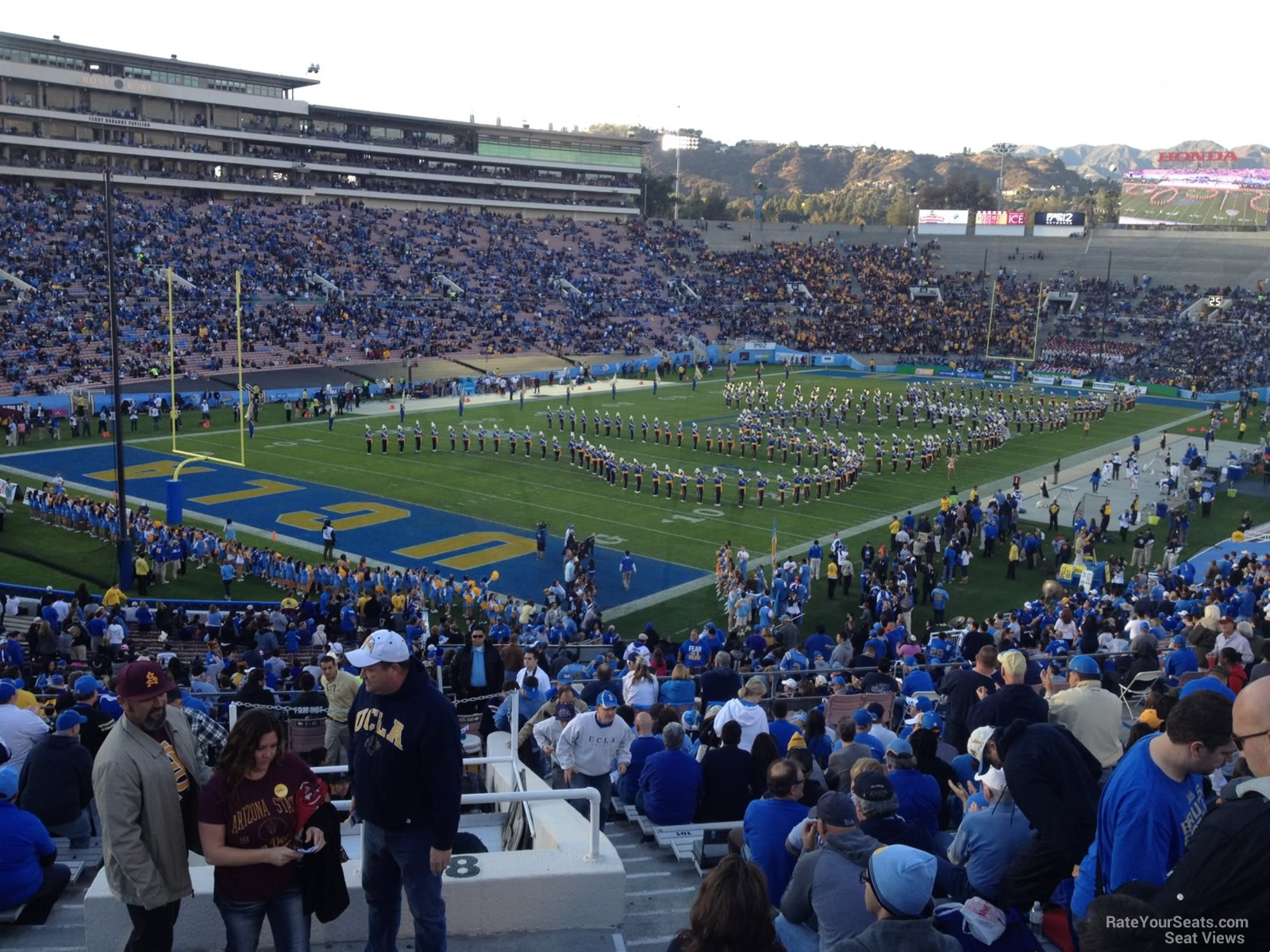 section 28, row 51 seat view  for football - rose bowl stadium