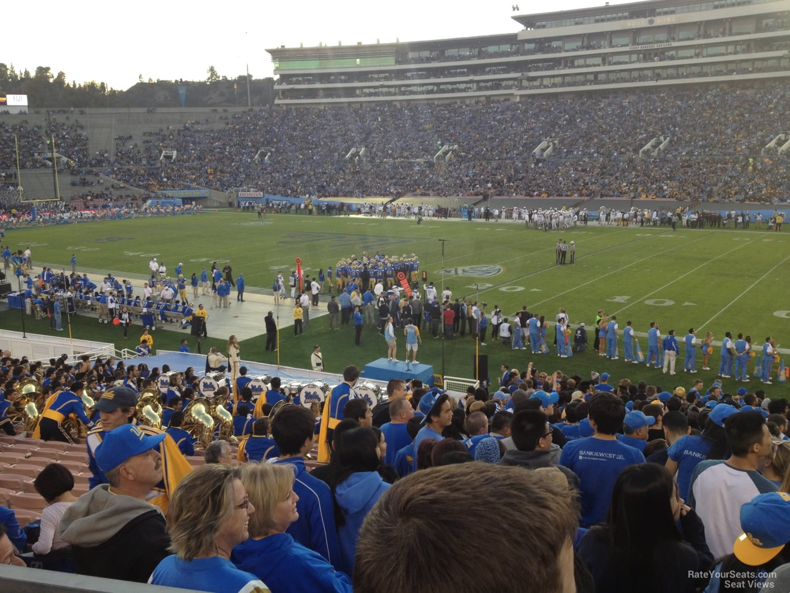 section 7, row 30 seat view  for football - rose bowl stadium