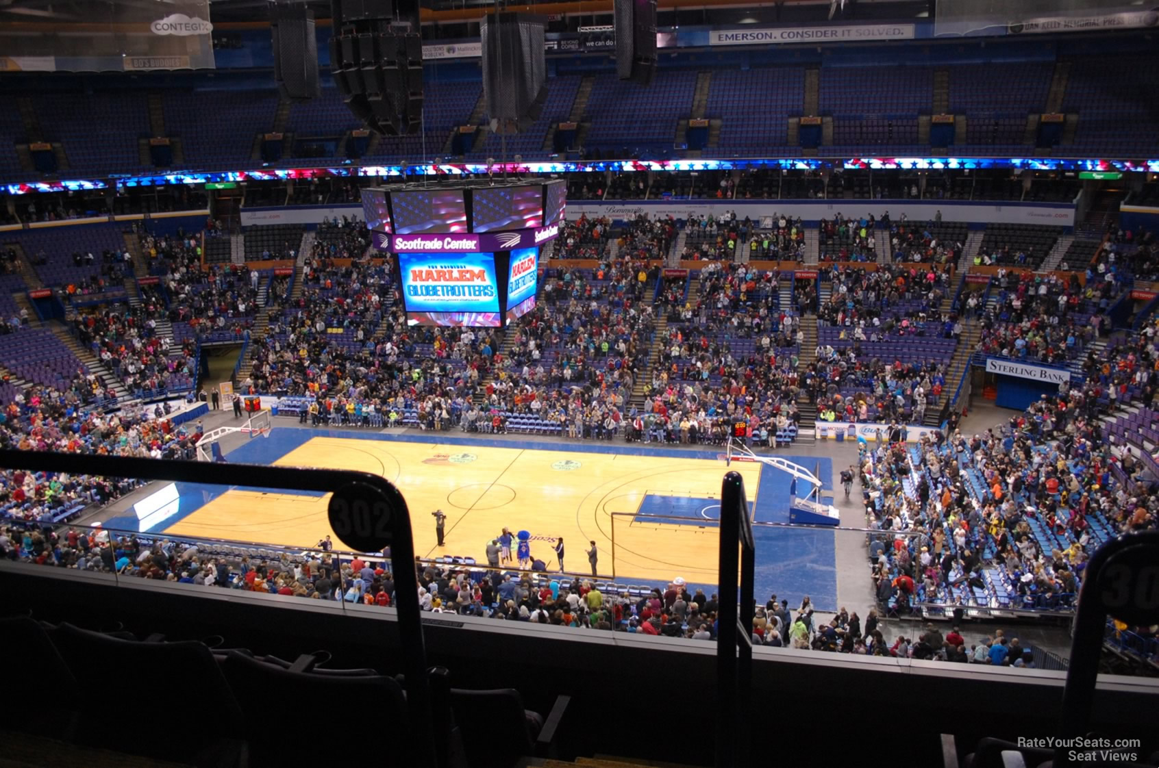section 301, row c seat view  for basketball - enterprise center