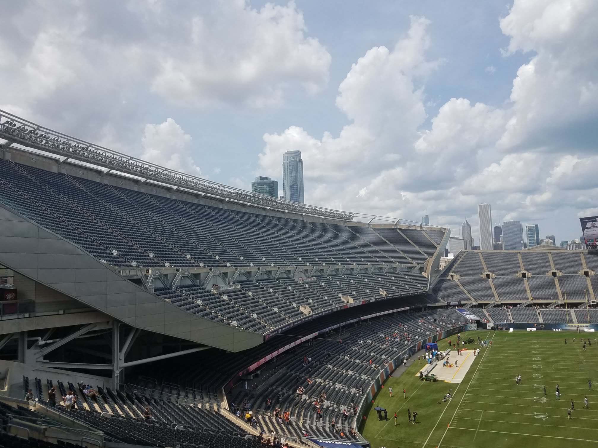 west stands at Soldier Field