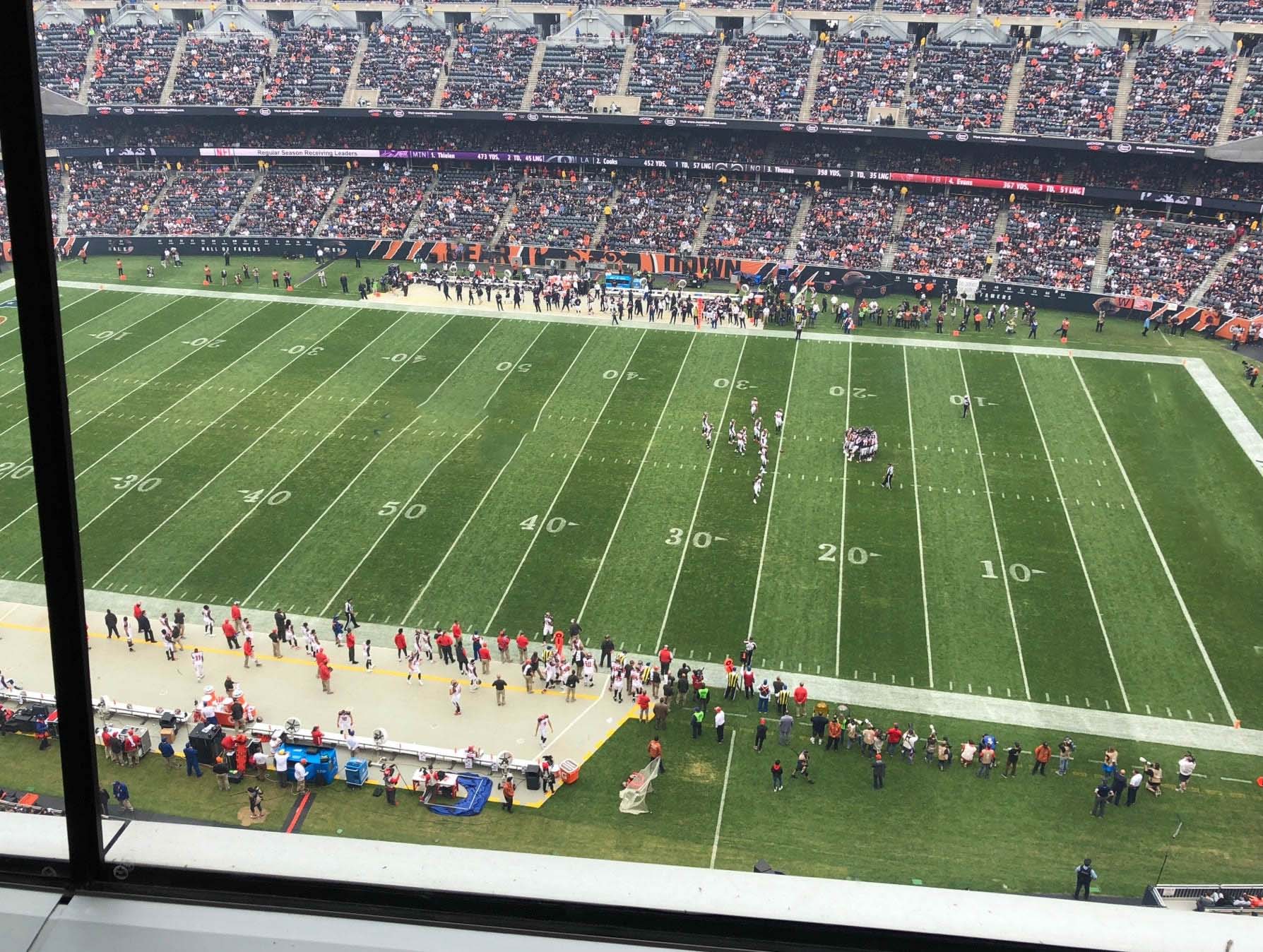 view from soldier field suites